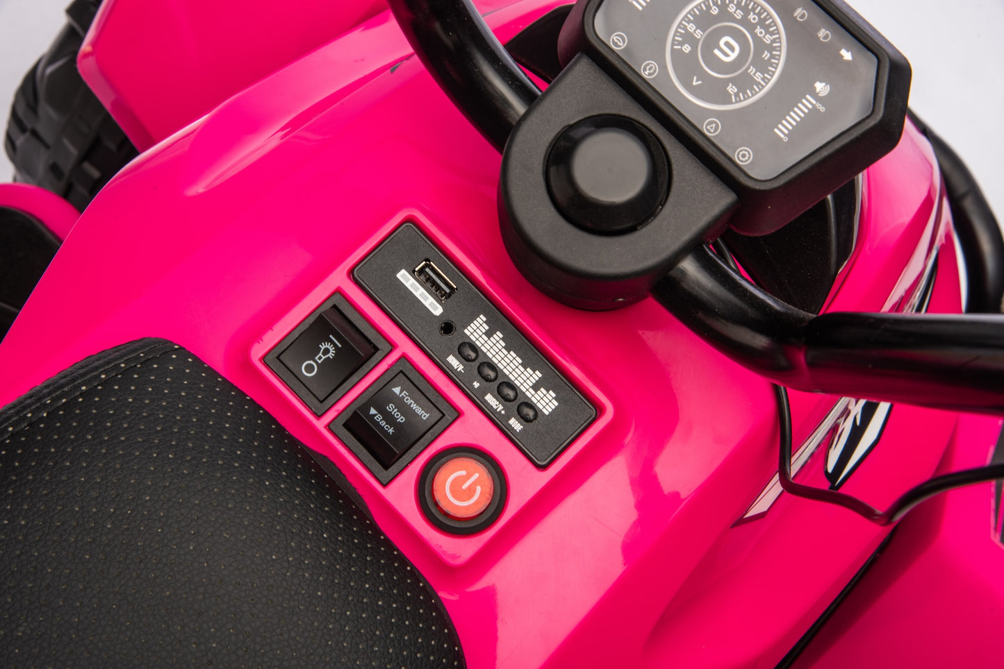 24V Kids Ride on Electric Quad Bike ATV 2x200W Motors EVA Wheels Dark Pink