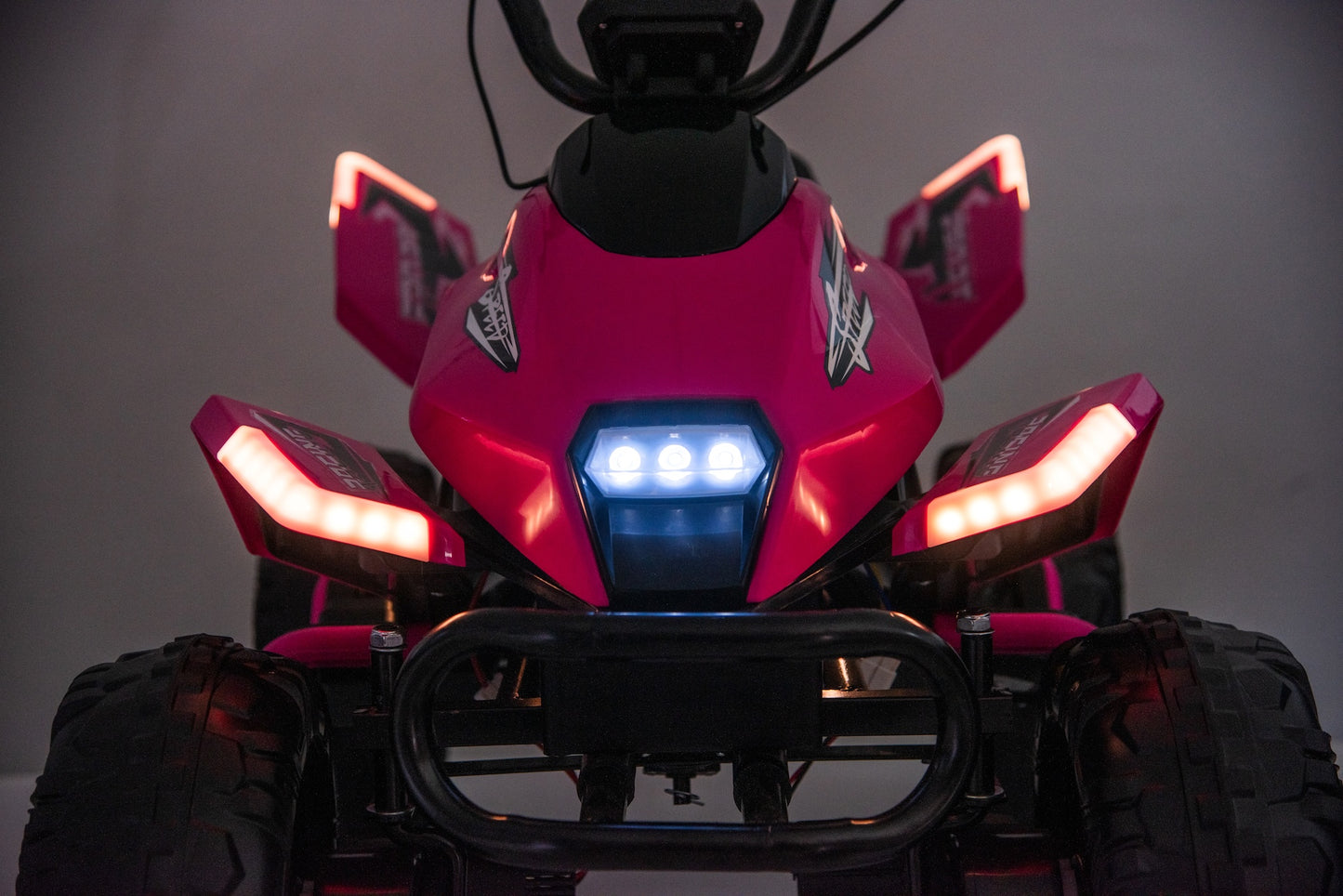 24V Kids Ride on Electric Quad Bike ATV 2x200W Motors EVA Wheels Dark Pink