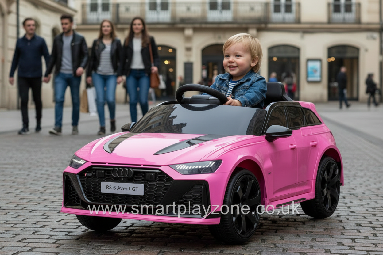Licensed AUDI RS6 Avant GT Kids Ride on Car With Remote 12V-7AH & 4 x Motors - Pink