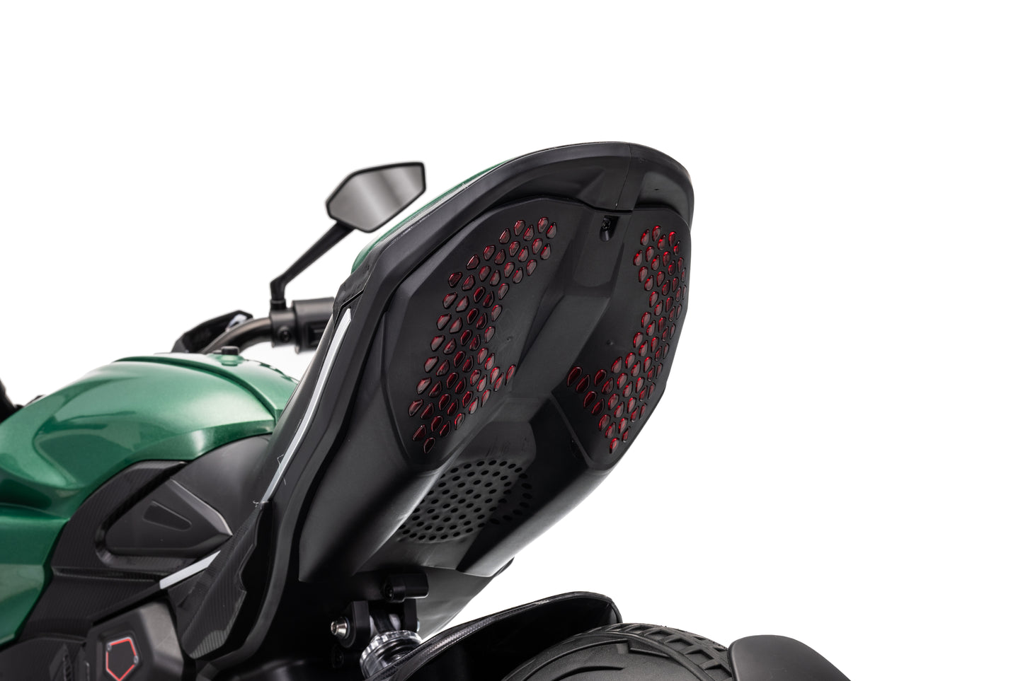 Ducati Diavel Bentley Kids 12v Ride on Electric Motor Bike with Stabilizer - Green