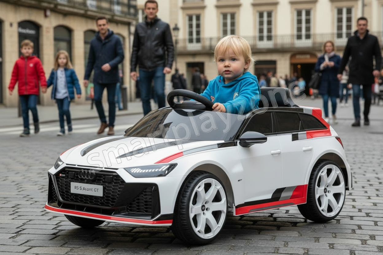Licensed AUDI RS6 Avant GT Kids Ride on Car With Remote 12V-7AH & 4 x Motors - White