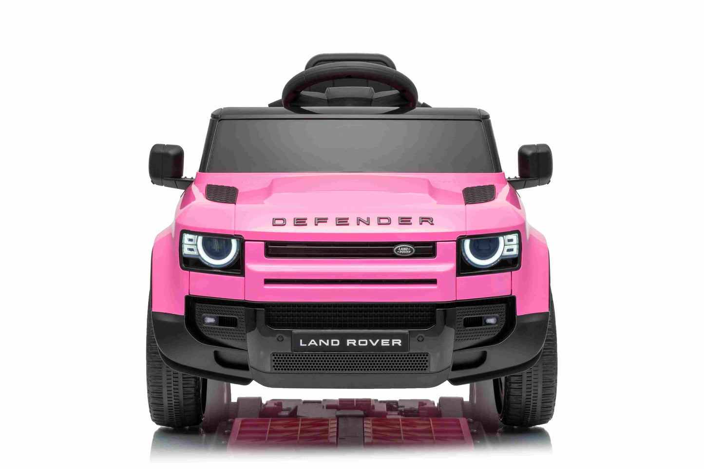12V Land Rover Defender Octa Kids Ride On Car with Remote in Pink - Leather Seat & EVA Wheels (Copy)