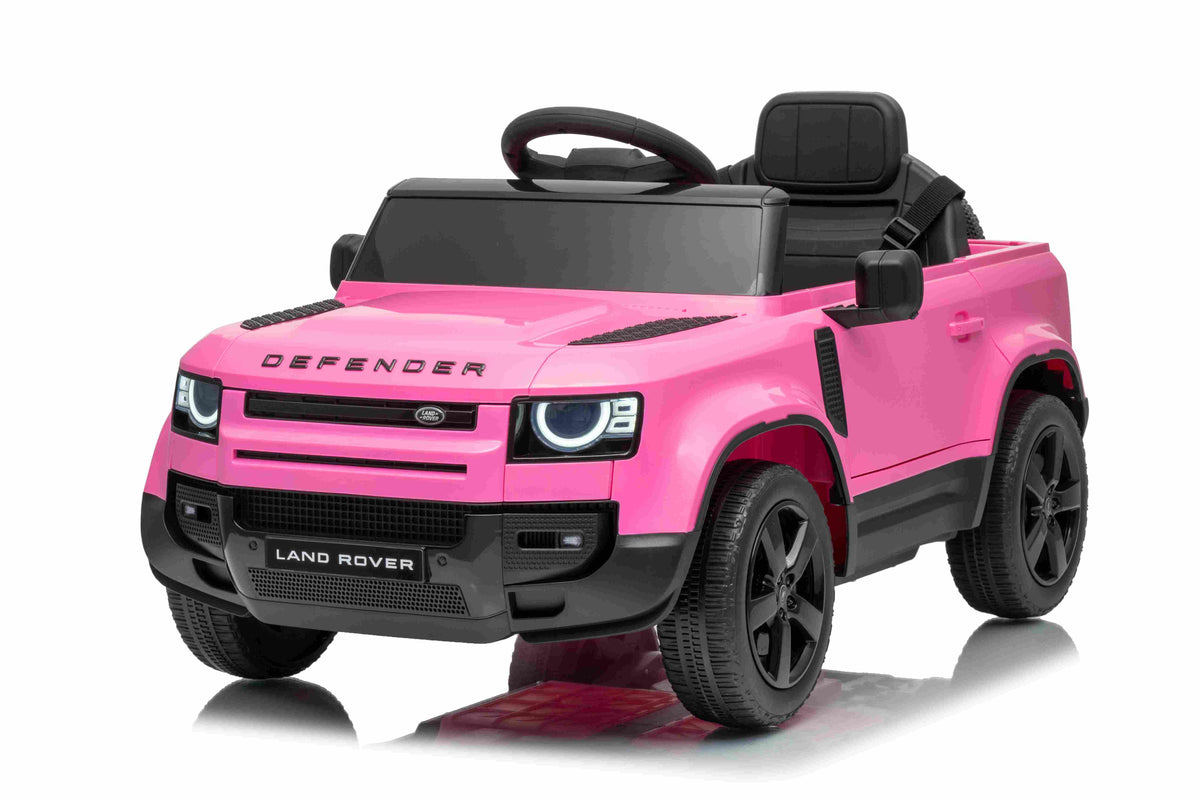 12V Land Rover Defender Octa Kids Ride On Car with Remote in Pink - Leather Seat & EVA Wheels (Copy)