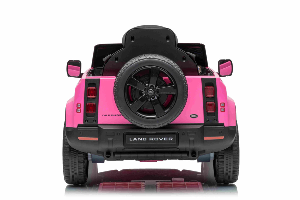 12V Land Rover Defender Octa Kids Ride On Car with Remote in Pink - Leather Seat & EVA Wheels (Copy)