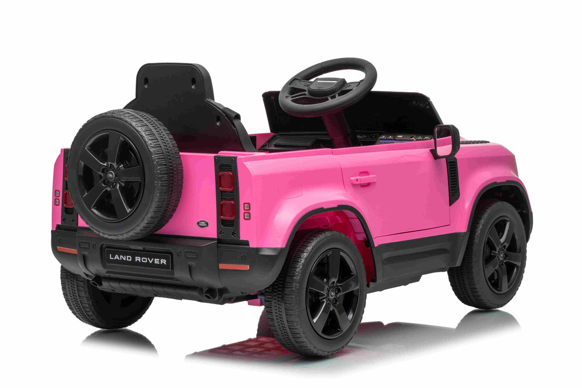 12V Land Rover Defender Octa Kids Ride On Car with Remote in Pink - Leather Seat & EVA Wheels (Copy)