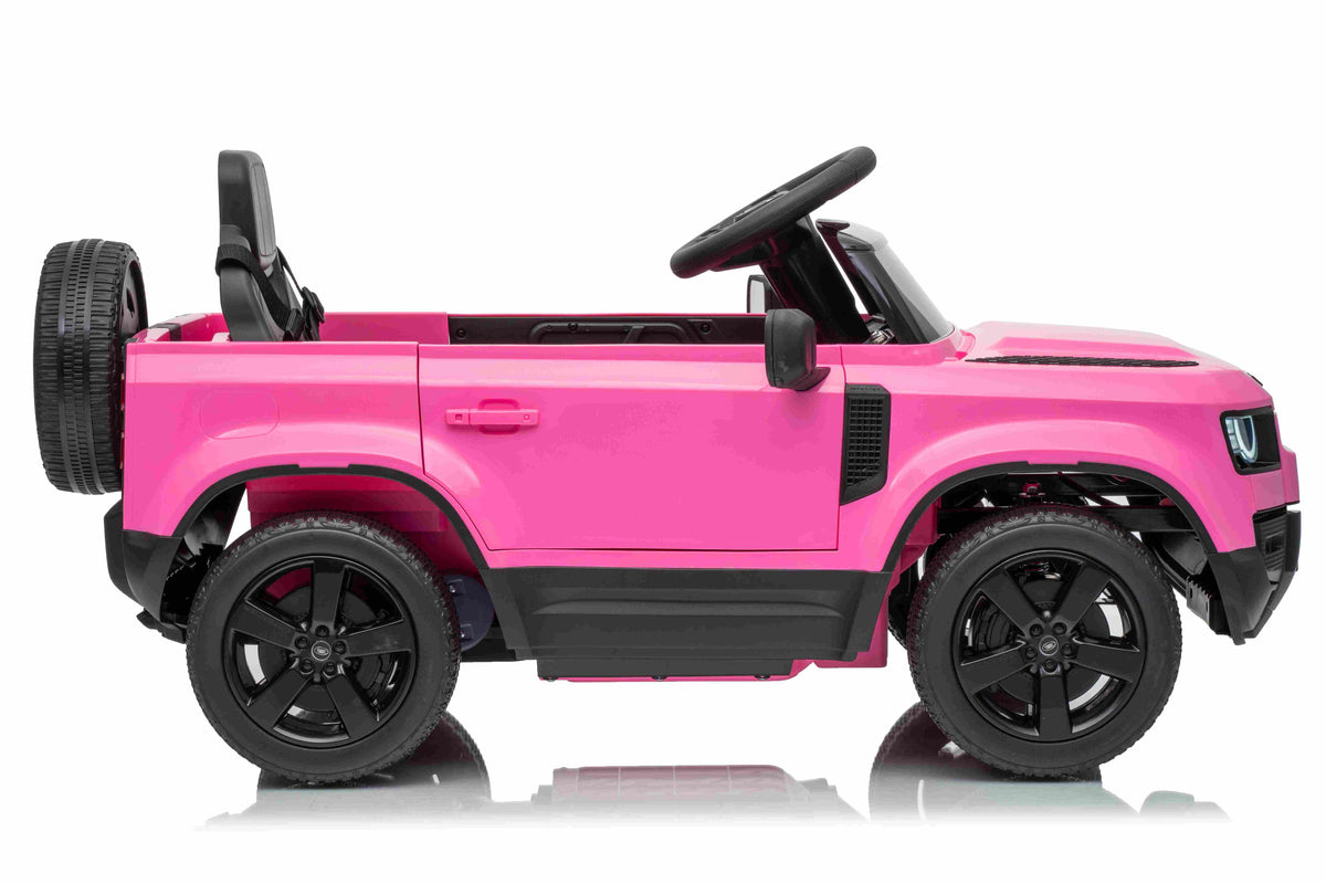 12V Land Rover Defender Octa Kids Ride On Car with Remote in Pink - Leather Seat & EVA Wheels (Copy)