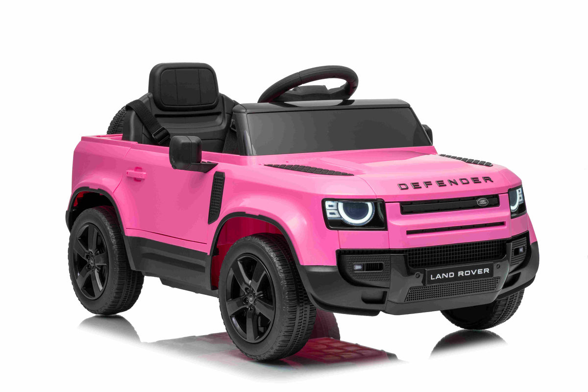 12V Land Rover Defender Octa Kids Ride On Car with Remote in Pink - Leather Seat & EVA Wheels (Copy)