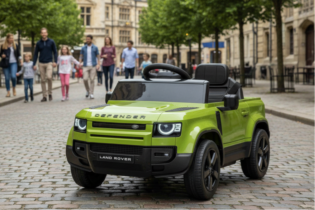 12V Land Rover Defender Octa Kids Ride On Car with Remote in Green - Leather Seat & EVA Wheels (Copy) (Copy)