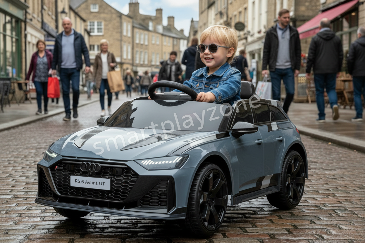 Licensed AUDI RS6 Avant GT Kids Ride on Car With Remote 12V-7AH & 4 x Motors - Grey