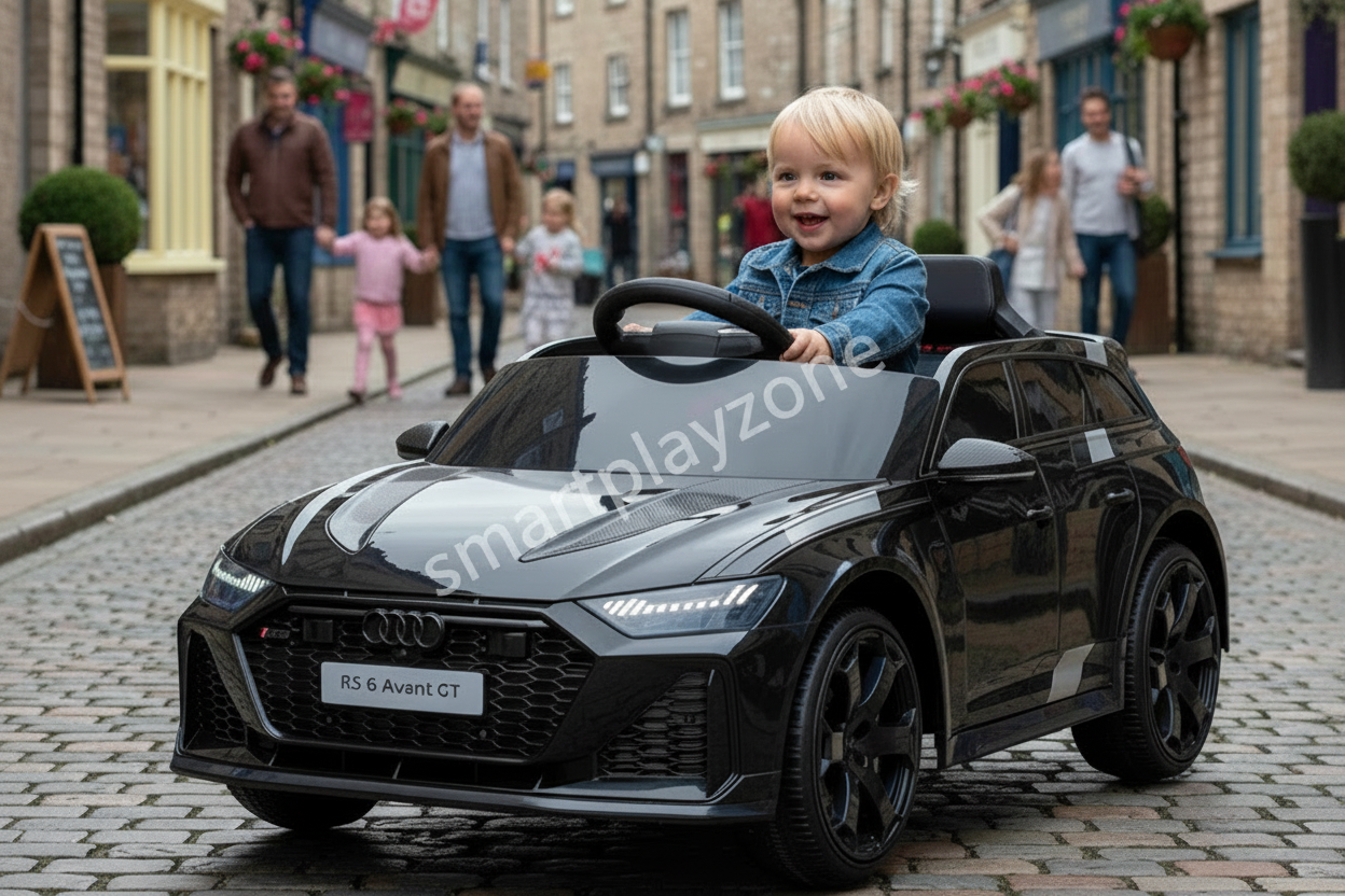 Licensed AUDI RS6 Avant GT Kids Ride on Car With Remote 12V-7AH & 4 x Motors - Black
