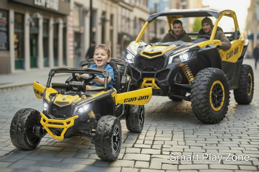 Can-Am Maverick UTV 24V Kids Ride on Buggy with 4 x Motors and Remote - Yellow