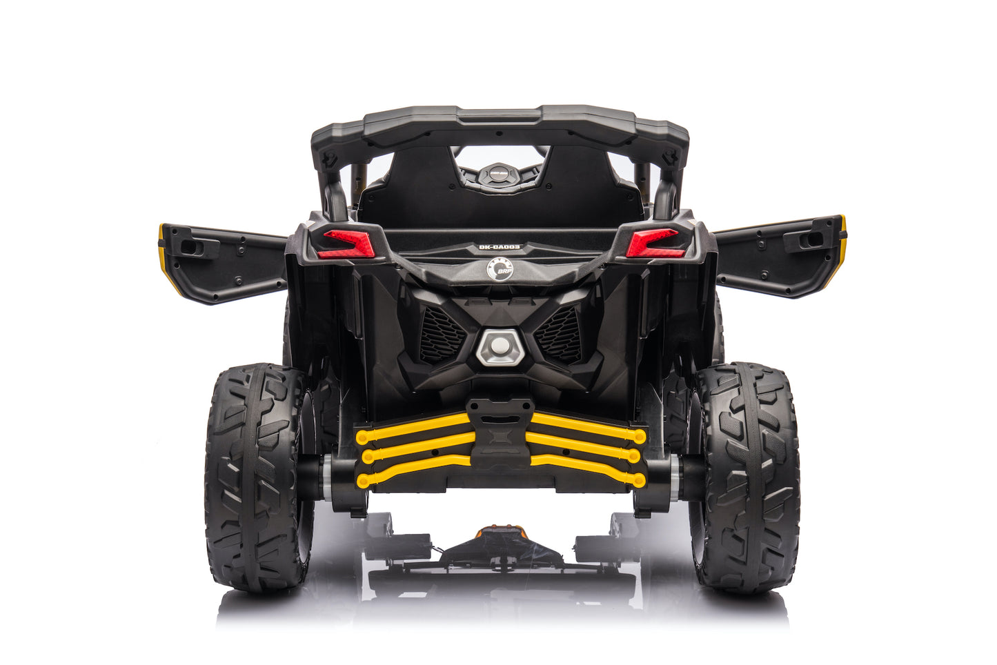 Licensed Can-Am Maverick UTV 24V Kids Ride on Buggy with 4 x Motors and Remote - Yellow