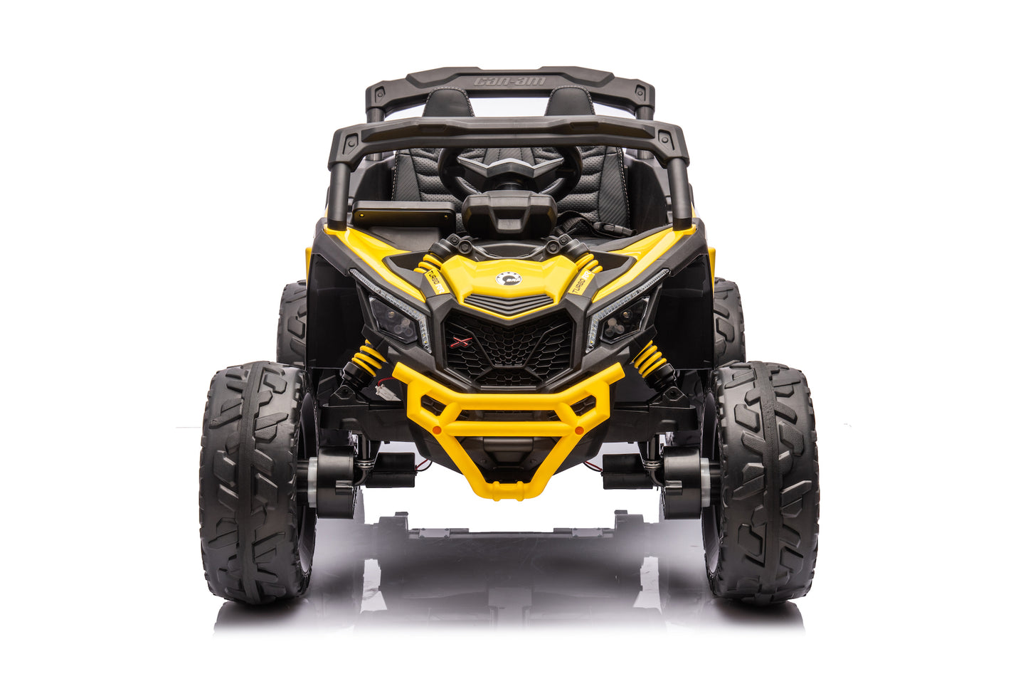 Licensed Can-Am Maverick UTV 24V Kids Ride on Buggy with 4 x Motors and Remote - Yellow