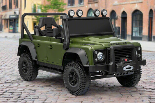 Land Rover Defender 110 SVX Spectra 24v Ride On Car with Remote Army Green