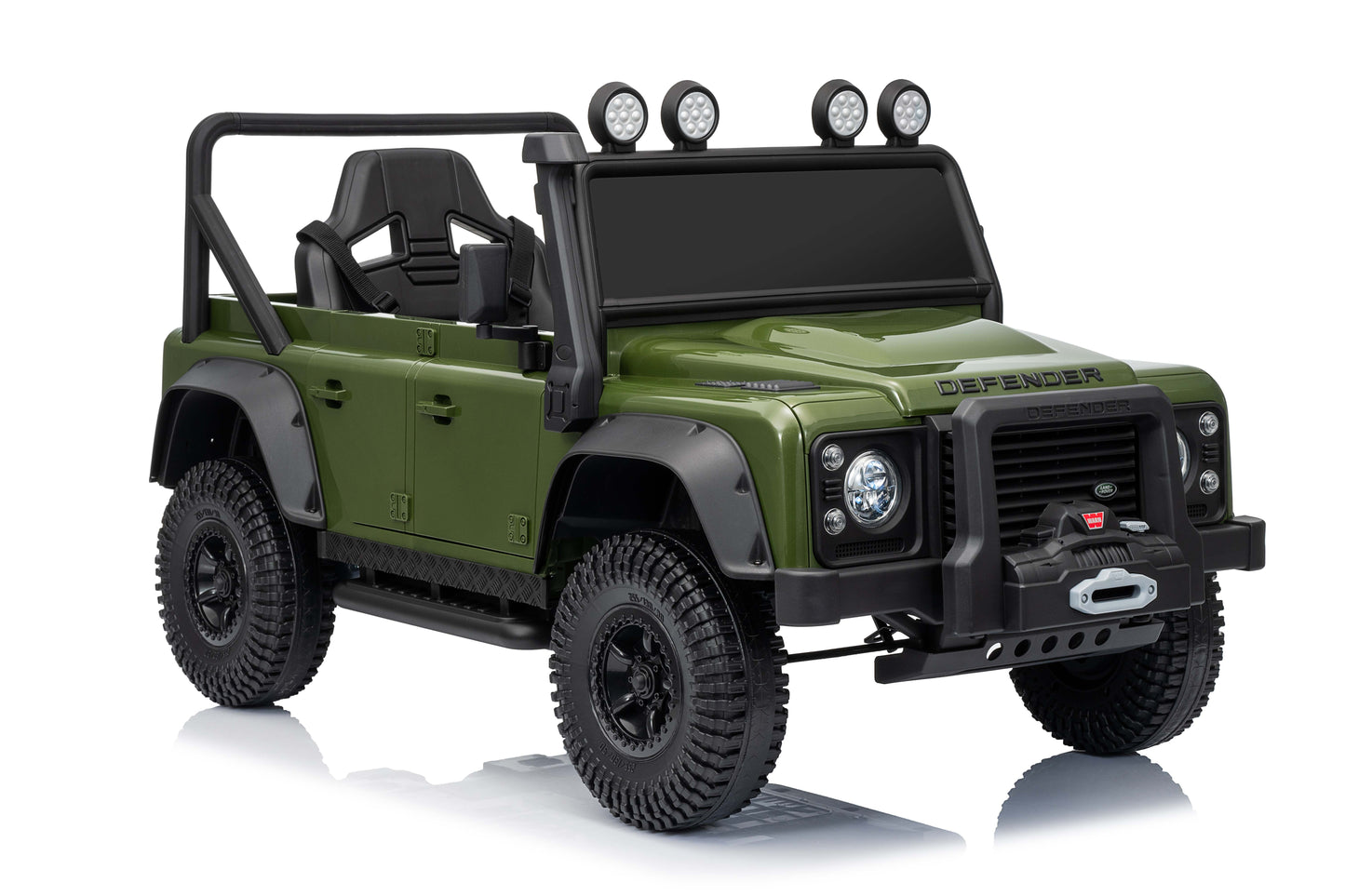 Land Rover Defender 110 SVX Spectra 24v Ride On Car with Remote Army Green