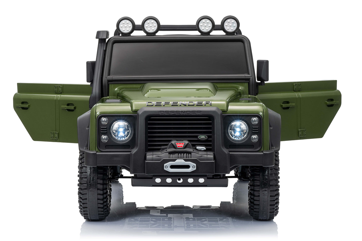Land Rover Defender 110 SVX Spectra 24v Ride On Car with Remote Army Green