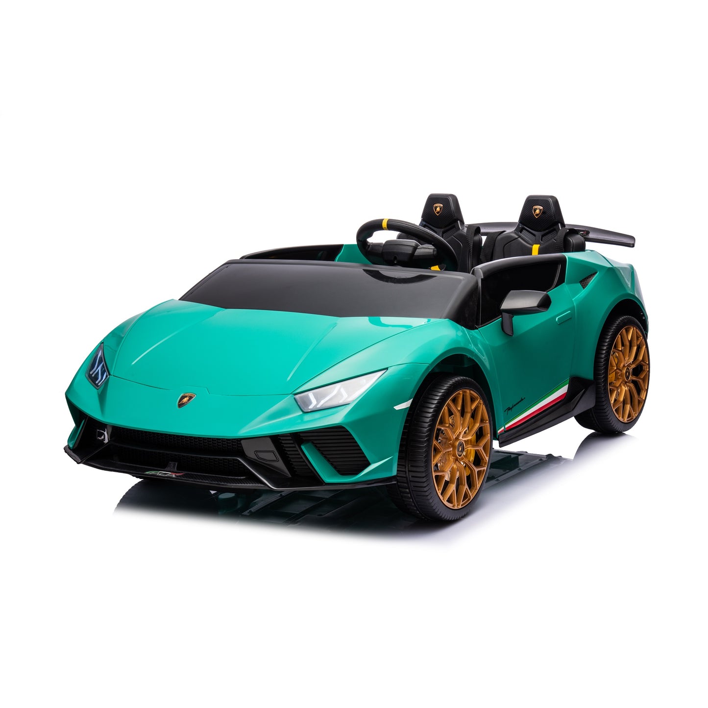 Licensed Lamborghini Huracan 2 Seater 24V Kids Ride on Car Two Seat - Green
