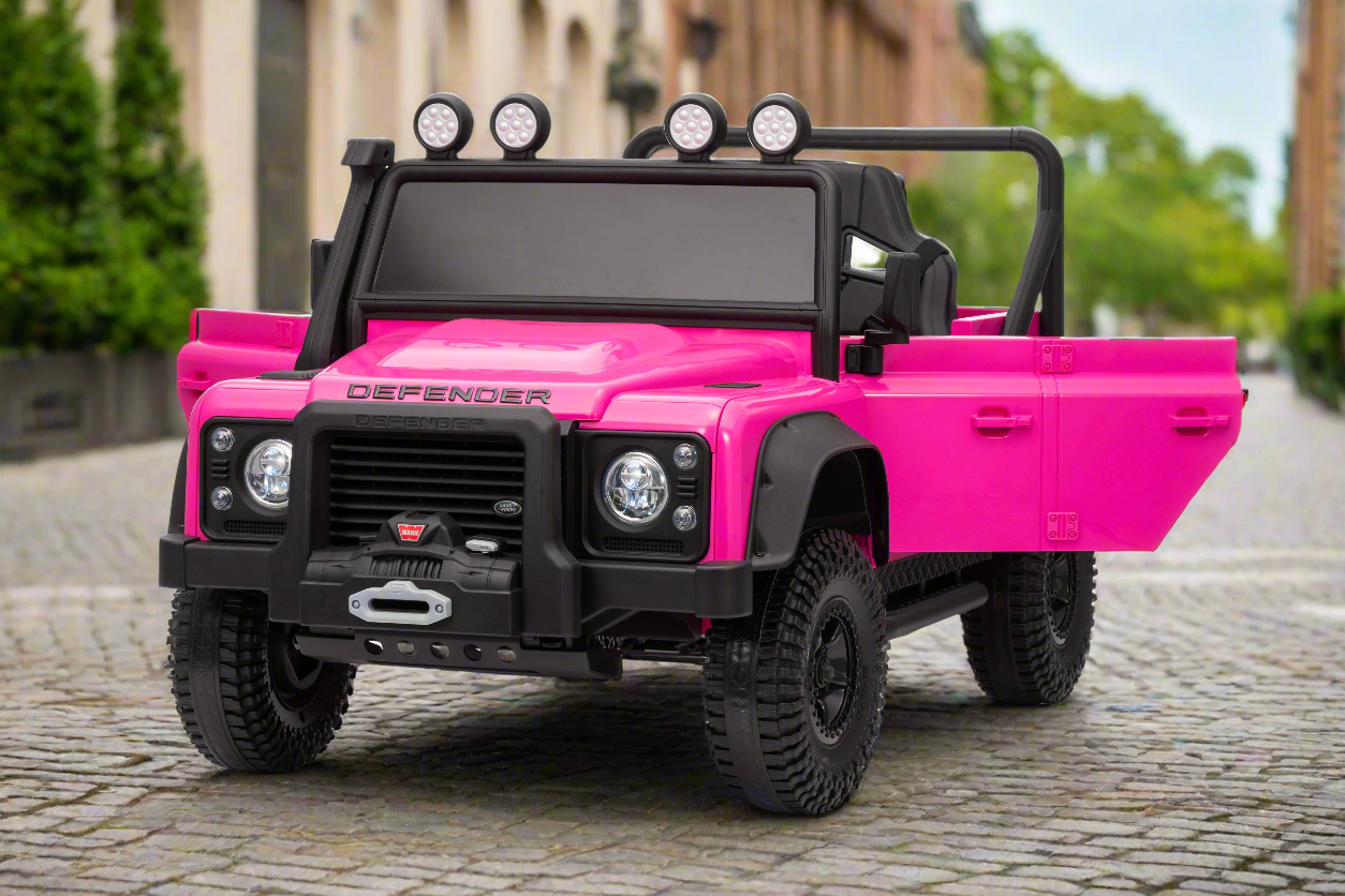 Land Rover Defender 110 SVX Spectra 24v Ride On Car with Remote Pink