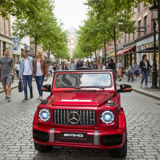 Licensed Mercedes G63 12v Ride on Car for Kids SUV with Remote - Metallic Red