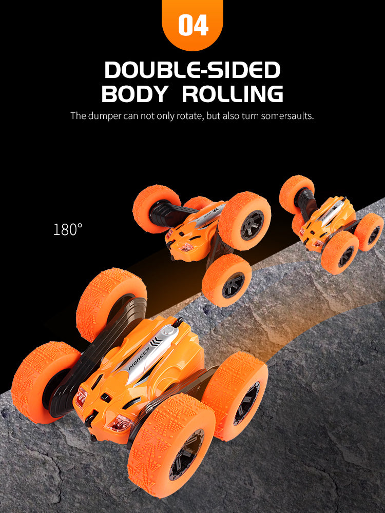 Remote Control 4WD 360° Rotation RC Stunt Car High Speed Off-Road Racing Car - Orange