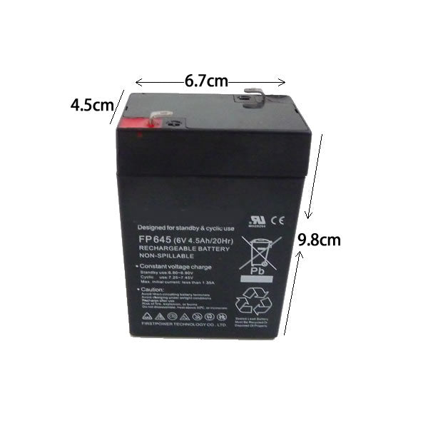 6V Rechargeable Battery for Ride on Kids Electric Cars Jeeps Quad Bikes 6v-4.5ah