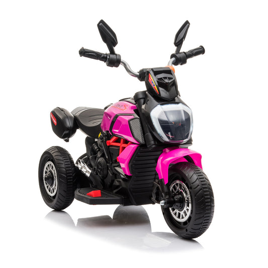 New 3 Wheel Motorbike Kids 6V Trike Electric Ride On Motorcycle - Pink