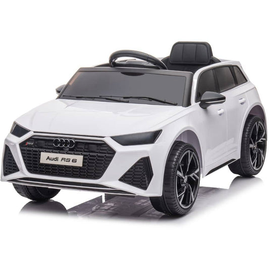 Licensed AUDI RS6 Avant 12V Electric Ride on Kids Car With Remote - White