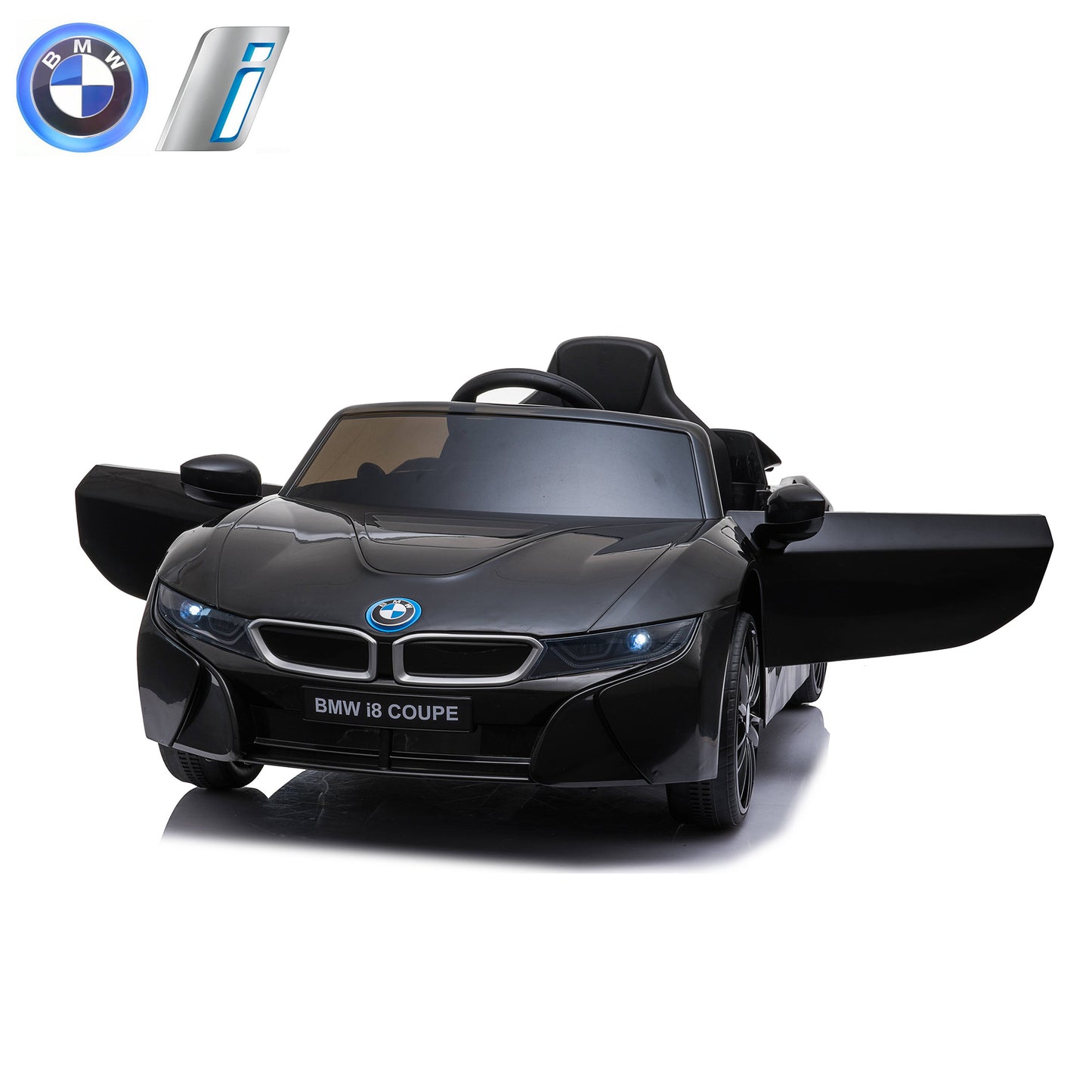 New Licensed BMW I8 Coupe 12V Kids Ride on Toy Car With Remote - Black