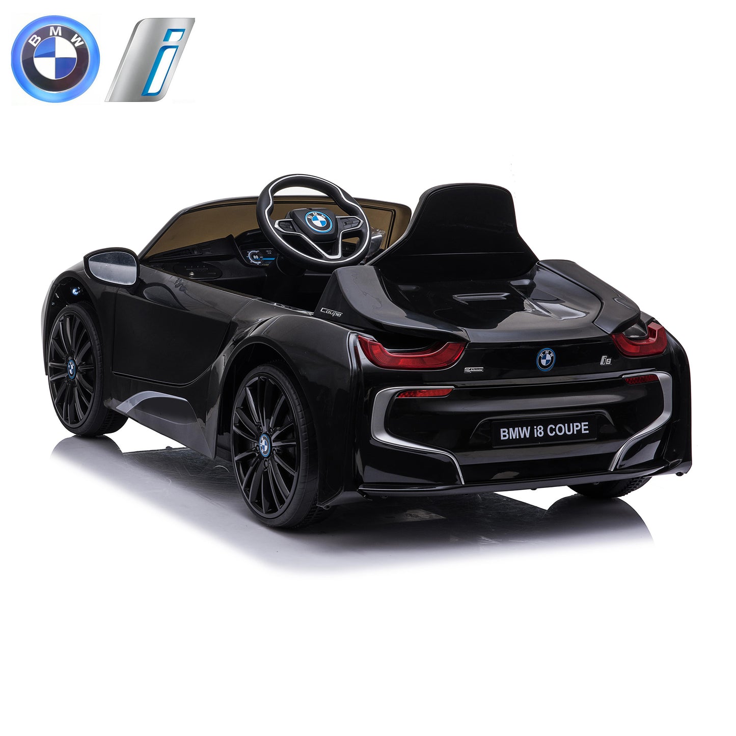 New Licensed BMW I8 Coupe 12V Kids Ride on Toy Car With Remote - Black