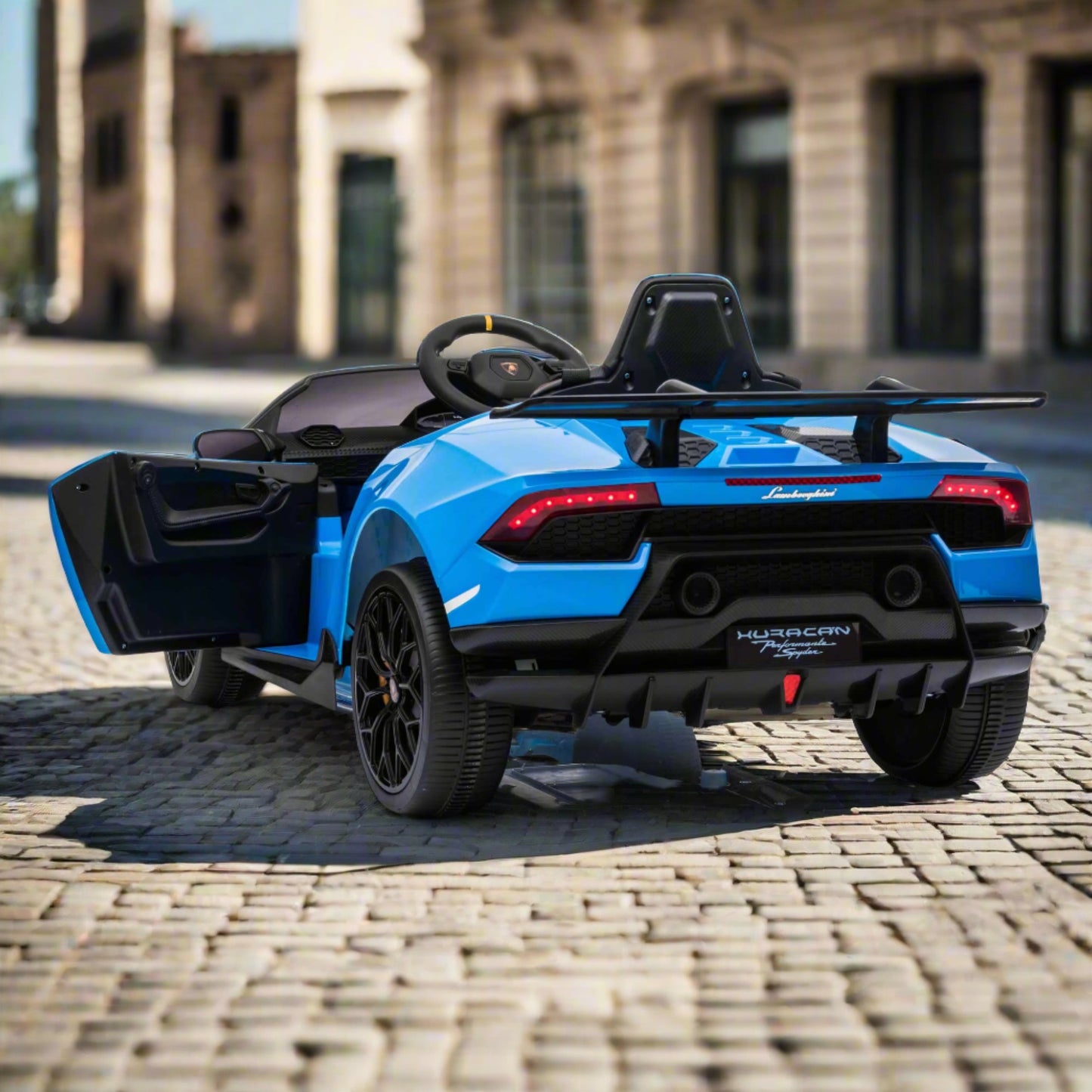 Licensed Lamborghini Huracan 12V Kids Ride on Car With Remote - Blue