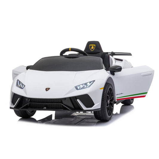 Licensed Lamborghini Huracan 12V Kids Ride on Car With Remote - White